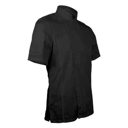 ChefsCloset Short Sleeve William Chef Coat, Modern Zipper Chef Jacket