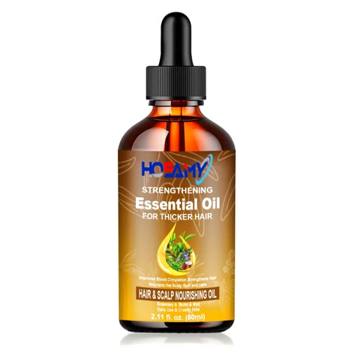 HOSAMY Hair Growth Oil,Biotin Rosemary Hair Growth Serum,Scalp & Hair Care Products For Hair Loss Thinning & Regrowth, Strengthens & Nourishes Dry Damaged Hair Beard,Split Ends Care,For Men Women (60ml)