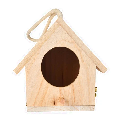 YJYdadaS YJYdada Wooden Bird Feeder Large Creative Wall Hanging Wooden Bird Nest Bird House Outdoor (C)