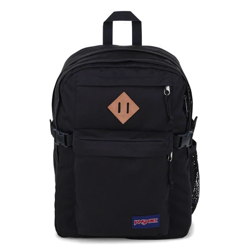 JanSport Main Campus Backpack - Travel or Work backpack w 15-Inch Laptop Sleeve and Dual Water Bottle Pockets, Black
