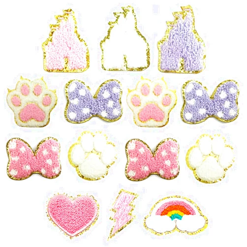 PLANTURECO Happy Face Heart Patches, Iron on Patches 14 Pieces, Iron on Patches for Clothing, Patches for Clothes Jackets Jeans Hats Backpacks DIY Decorations (Cutey)