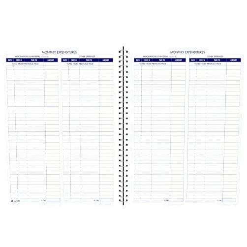 Adams Bookkeeping Record Book, Monthly Format, 8.5 x 11 Inches, White (AFR71) (3-Pack)