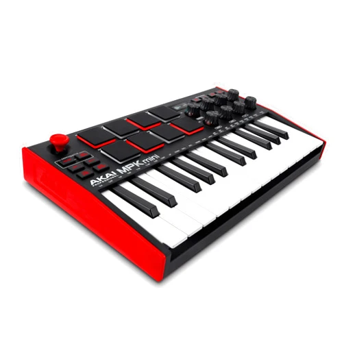 AKAI Professional MPK Mini MK3 - 25 Key USB MIDI Keyboard Controller With 8 Backlit Drum Pads, 8 Knobs and Music Production Software Included