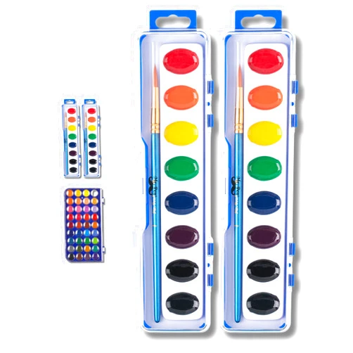 Mr. Pen- Washable Watercolors, 2 Pack, 8 Colors with Paint Brush, Watercolor Paint Set, Water Color Painting Kids, Watercolors for Kids and Adults, Kids Watercolor Paint Set, Watercolor Set Kids