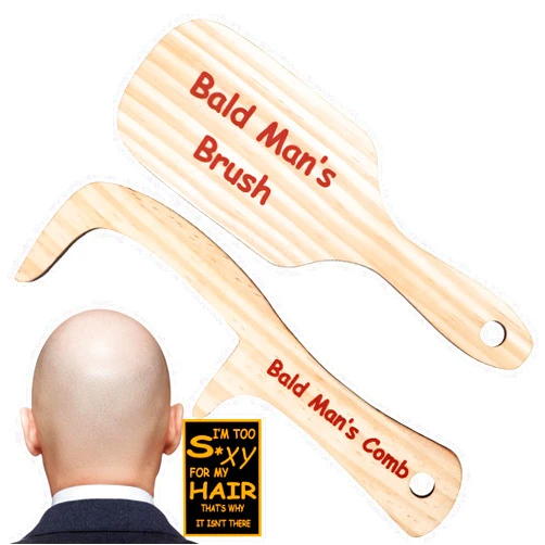 JULEASEL 2PCS Funny Bald Man's Comb Funny Gag Gift April Fools' Day Gift Prank Gift for Men Hair Loss Comb for Bald Men Gift Over The Hill Party Gift Birthday for Men
