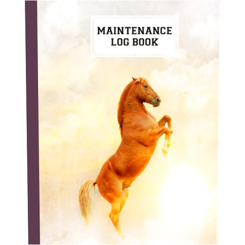 Margit Popp Maintenance Log Book: Horse Maintenance Log Book, Repairs And Maintenance Record Book for Home, Office, Construction and Other Equipments, 120 Pages, Size 8