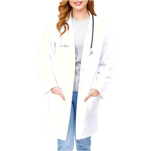 NY Threads Professional Lab Coat for Women, Full Sleeve Poly Cotton Long Medical Coat