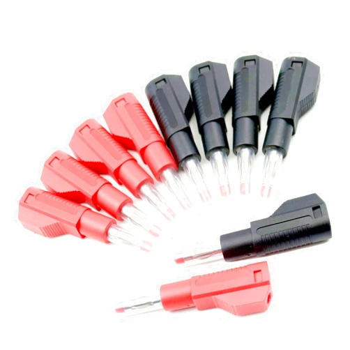 Zhenyu 10sets Retractable Sheath 4mm Banana Plug Connectors Stackable Wire Solder Multimeter Test Leads Ends Banana Plugs Adapter with Banana Jack Socket