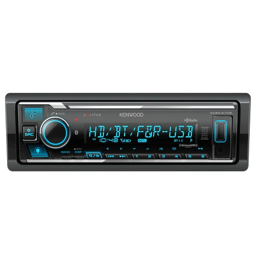 Kenwood KMM-X705 Excelon Digital Multimedia Car Stereo - Single DIN with Bluetooth, AM/FM HD Radio, Alexa Built in, Variable Color, SiriusXM