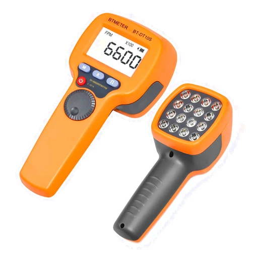 BTMETER Handheld Stroboscope 60~99999 RPM, Digital Strobe Light Tachometer BT-DT10S, Estroboscopio Non Contact Motor Engine Speed Analyzer Measure Hz Velocity w/High Accuracy 0.001%