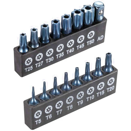 ARUCMIN 16-Piece Security Torx Bit Set T5-T50, Tamper Resistant Star Bits Set S2 Steel with a 1/4