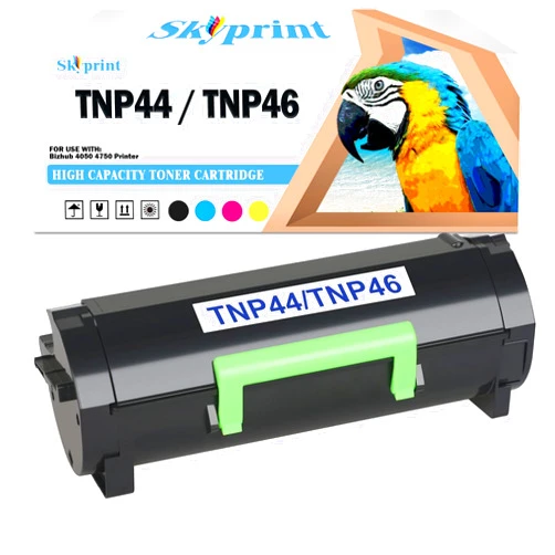SkyPrint TNP-44 TNP-46 TNP44 TNP46 Black Toner Cartridge 20,000 Pages Compatible with Konica Minolta TNP44 TNP46 for Bizhub 4050 4750 Printer. A63W01W A63W01F