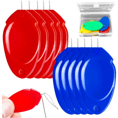 MERFUNTO Needle Threader for Sewing Plastic Wire Loop DIY Simple Needle Threader Hand Tool Sewing Tool for Sewing Crafting (5 pcs, Style 1)