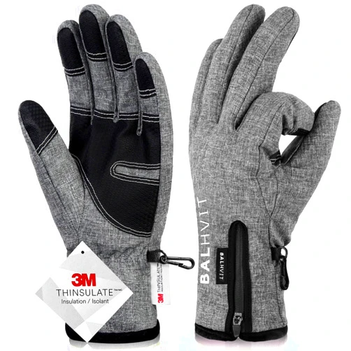 Balhvit -10℉ Waterproof Winter Gloves for Men & Women, 5-Layer Ski & Snow Gloves for Cold Weather, Breathable Warm Gloves with Touch Screen Fingers
