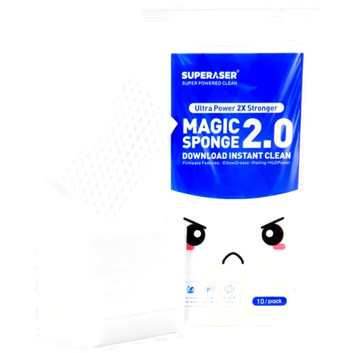 SUPERASER Magic Sponge 10 Pack Textured Quick Series, Effortlessly Erase Scuff Marks and Stains from Multiple Surfaces with No Harsh Chemicals