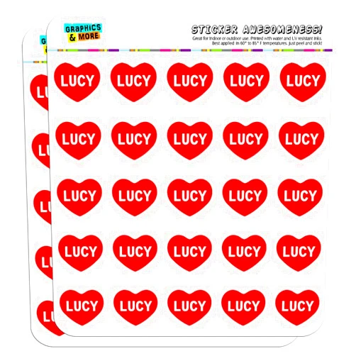GRAPHICS & MORE Graphics and More I Love Heart Lucy Planner Calendar Scrapbooking Crafting Stickers - 50 1