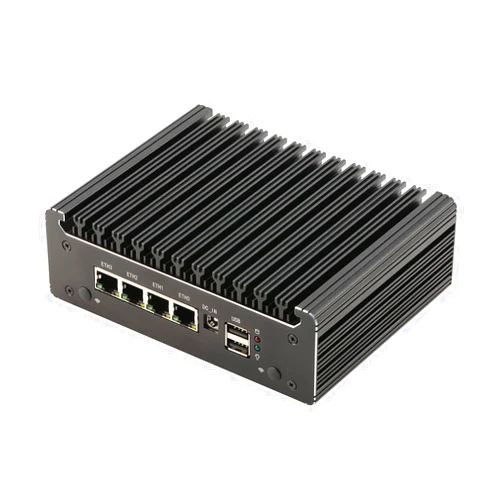 HUNSN Micro Firewall Appliance, Mini PC, OPNsense, VPN, Router PC, Intel N4505 N6000, RS41, AES-NI, 4 x 2.5GbE I226-V, Console, Type-C, HDMI, DP, SIM Slot, 8G RAM, 64G SSD
