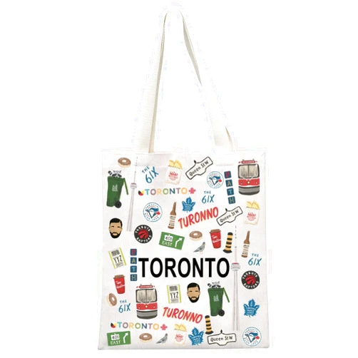 GJTIM Toronto Trip Gift Toronto Visitor Souvenir Gift Canada Canadian Travel Themed Gift Toronto Tote Bag (Toronto Tote)