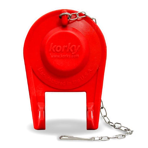 Korky 100BP Ultra High Performance Flapper Fits Most Toilets - Long Lasting Rubber - Easy to Install - Made in USA, Small, Red,1 Pack