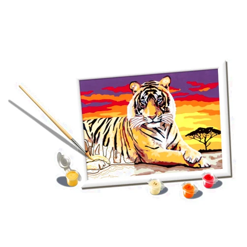 Ravensburger CreArt Majestic Tiger Paint by Numbers Kit for Kids - Painting Arts and Crafts for Ages 11 and Up