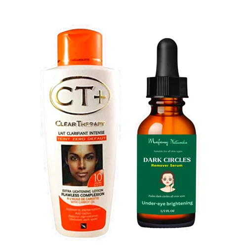 Unique Formulas Clear Therapy Carrot Body Lotion 16 FL OZ (With A Free Dark Circle Serum)