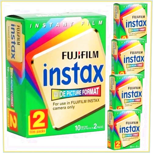 FujiFilm Instax Wide Picture Format Instant Film, 10 Exposures (Pack of 5 Twin Packs)