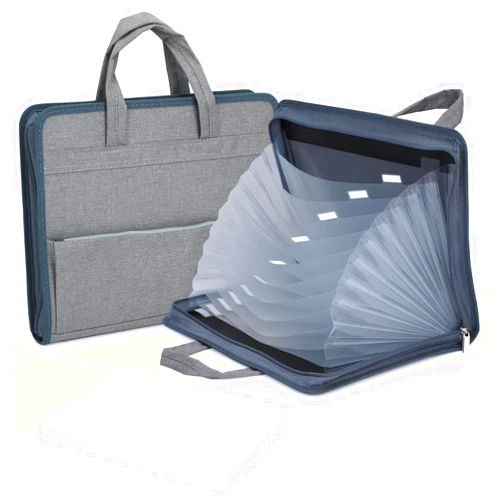 Yisorar Accordion File Organizer, Expanding File Folder Letter Size with Zipper Closure & Labels for Document Receipt Organization, College Student Gifts 13 Pockets Large Capacity, A4 Paper, Grey