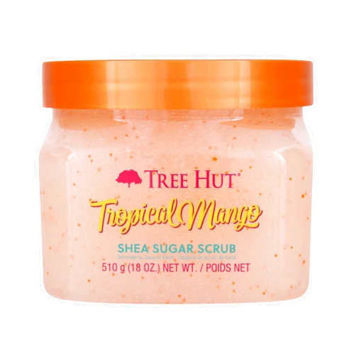 Tree Hut Shea Sugar Scrub Tropical Mango, 18oz, Ultra Hydrating and Exfoliating Scrub for Nourishing Essential Body Care