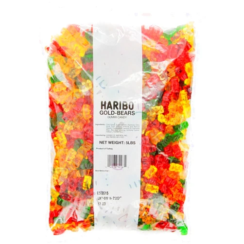 Haribo Gummi Candy Gold-Bears (5-Pound Bag 3 Count)