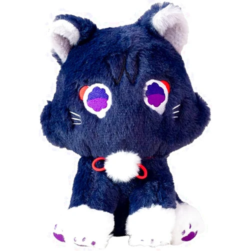 XIAOHONG 8.6inch Genshin Impact Cat plush Toy,Wanderer Cat Plush Stuffed Animal Plushies,Cute Genshin Impact Scaramouche Cat Plush Doll Stuffed Toy,Soft Scara Cat Plush Pillow for Kids Plush Figure Gift
