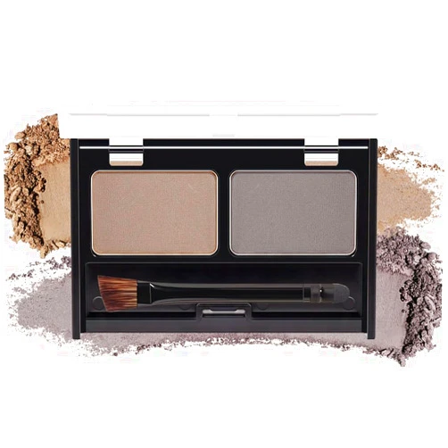 CAKAILA Eyebrow Powder Light Brown Kit,Eye Brow Powder for Women Long-Lasting Waterproof Two Colors Brow Filler Get Full Defined Natural Brows,Eyebrow Contour Palette with Double-ended Eyebrow Brush