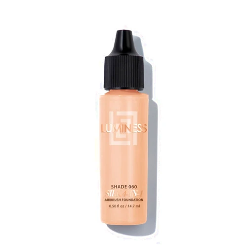 Luminess Air Silk 4-In-1 Airbrush Foundation- Foundation, Shade 060 (.5 Fl Oz) - Sheer to Medium Coverage - Anti-Aging Formula Hydrates and Moisturizes - Professional Makeup Kit for Cordless Air Brush