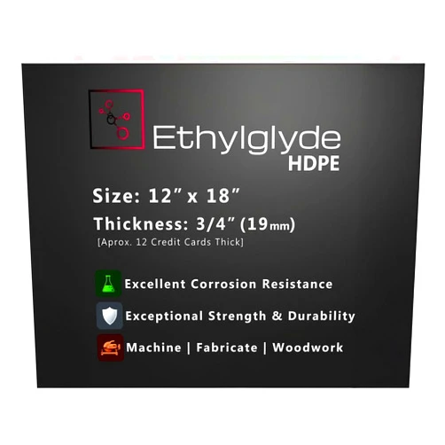 Ethylglide Black HDPE Sheet. Starboard Texture, Marine Board, Cutting Board, High Density Polyethylene Plastic Sheet, DIY Project Material. Nominal Cut +(-) 1/8