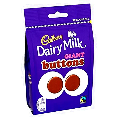 DAIRY MILK Cadbury Dairy Milk Giant Buttons Chocolate 119g Bag