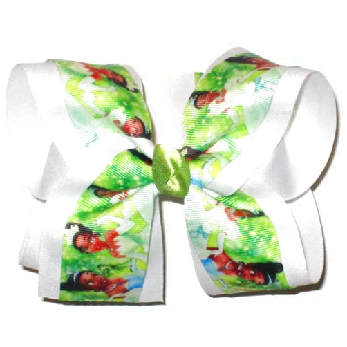 Rainbows By Paulette DS-342L Large Tiana over White Hair Bow