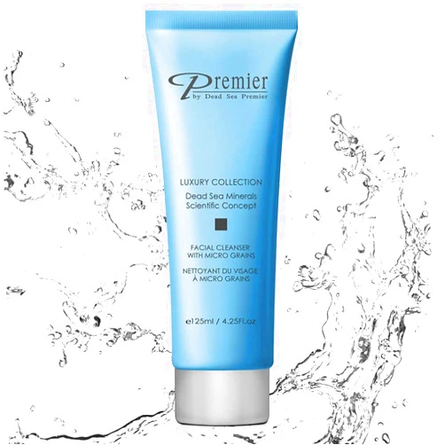Premier by Dead Sea Premier Premier Dead Sea Daily Facial Cleanser with Micro Grains, Cleanser face wash, daily use skin care, nondrying, anti-aging Skin Care with aloe vera, women and men, Dermatologist Tested 4.2fl oz