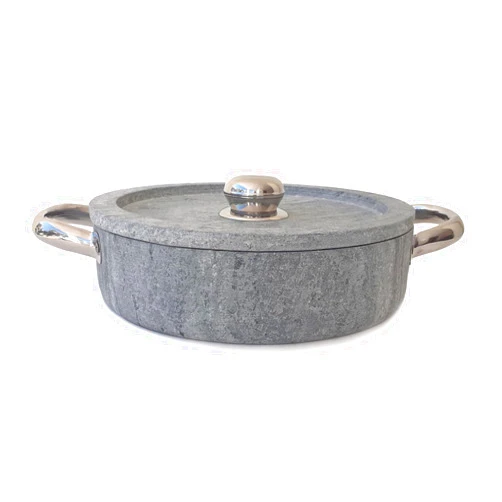 Cookstone 2.4 quarts saute pan and braiser with stainless steel handles| Italian design handcrafted in Brazil | Unique, durable and eco-friendly | Non-toxic and Non-stick