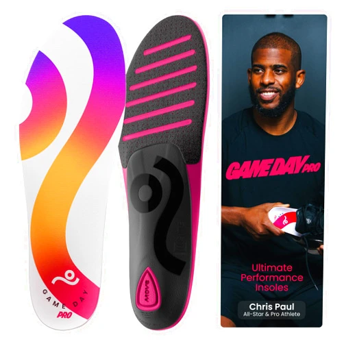 MOVE Game Day Pro- Ultimate Performance Sports Insoles for Basketball, Volleyball, Football, Tennis, Athletics, Baseball, Running, and Active Lifestyle. Extra Shock Absorption (M 11-11.5/WM 12.5-13)
