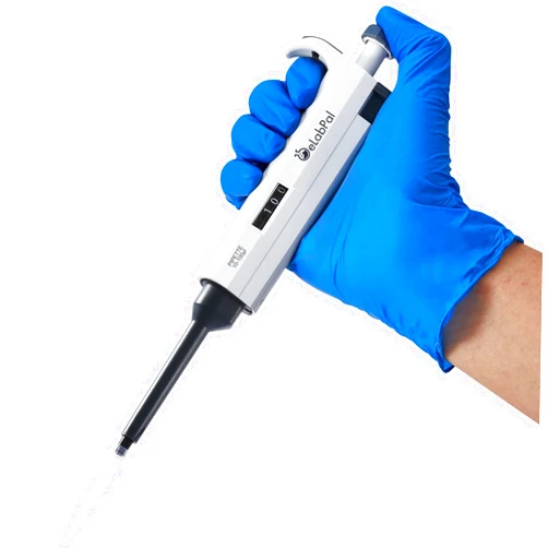 ELabPal 10-100μl Adjustable Volume Pipette, Lab Single Channel Micropipette, 0.1ml High Precision Pipettor, Autoclavable