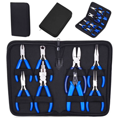 Shynek Jewelry Making Pliers Tools, 8pcs Micro Jewelry Pliers Set for Jewelry Making Supplies