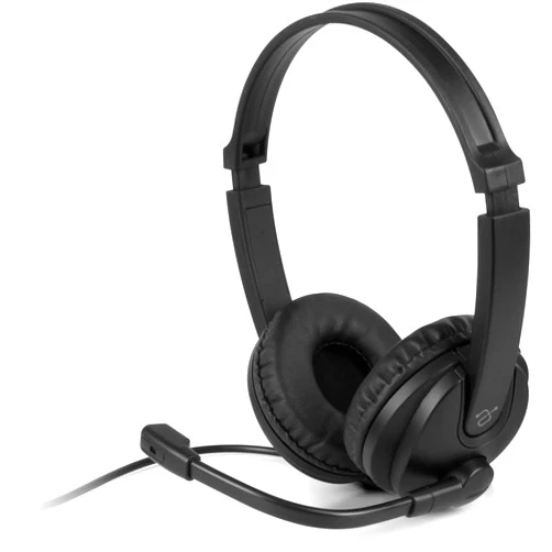 Aluratek Wired USB Stereo Headset AWHU02FB –Over-Ear Headphones, with Noise Cancelling Boom Mic Built-in Microphone, Hi-Fi Sound, Hearing Aid Headband, Soft Earpads Ideal for Gaming, Calls, and Music