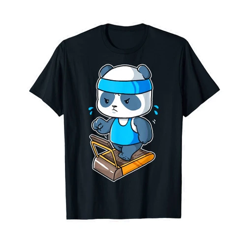 BCC Funny Gym Workout Panda Shirts & Fitness Gifts Panda Bear Body Builder Fitness Gym Workout Training Cardio T-Shirt
