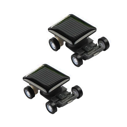 Comimark 2 PCS Funny Smallest Design Solar Energy Car Mini Car Intelligent Car Solar Power Mini Educational Gadget