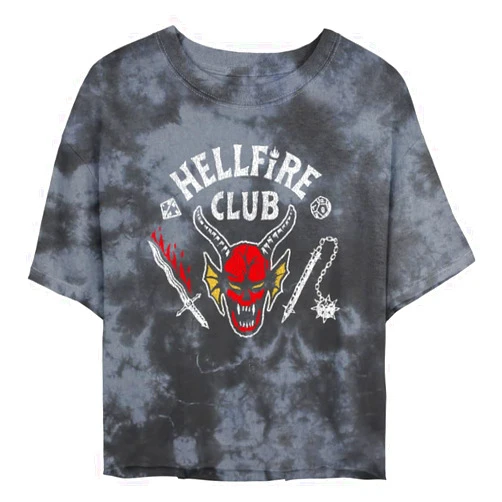 Netflix Stranger Things Hellfire Cut Women's Fast Fashion Short Sleeve Tee Shirt