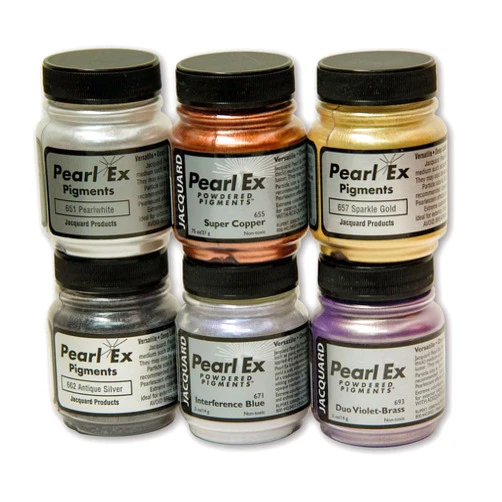 Jacquard Pearl Ex Powdered Pigments 6 Color Set - Versatile - Non-Toxic - Metallic Pearlescent Colors for Resin Art Crafts and More