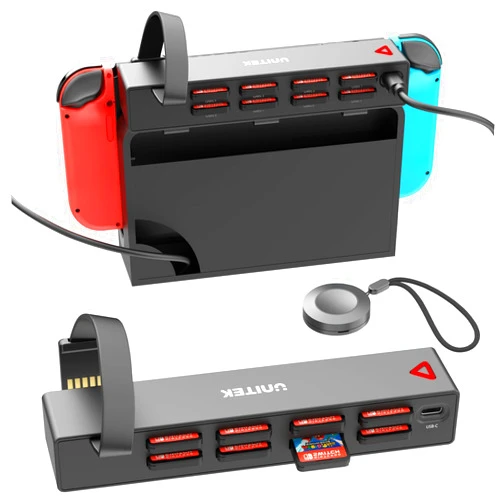 Unitek Switch Game Card Reader, Upgrade Version Multi Switch Game Switcher with Remote Control, 8 Cards Reading & Quick Switching Adapters for Nintendo Switch/Switch OLED(8 Games Switching)