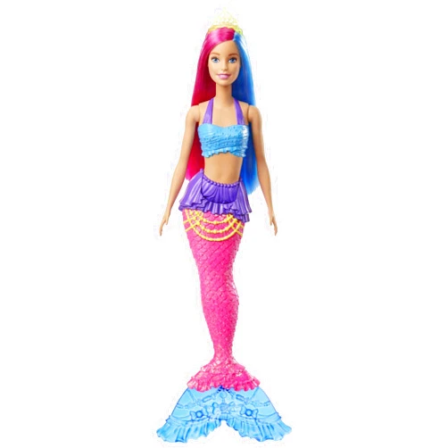 Barbie Dreamtopia Mermaid Doll with Pink & Blue Hair & Tail, Plus Tiara Accessory
