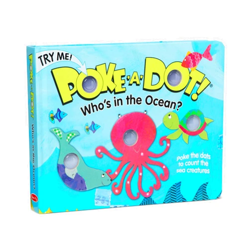 Melissa & Doug Children's Book - Poke-a-Dot: Who’s in the Ocean (Board Book with Buttons to Pop) - FSC Certified