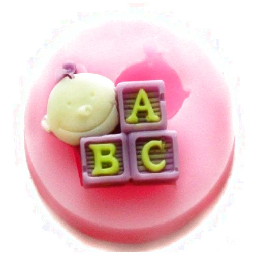 Allforhome Sugarcraft Minibaby ABC Silicone Cake Decorating Tool Cake Toppers Cake Fondant Mold Sugar Craft Mould Cupcake Soap Chocolate DIY Gumpaste Resin Clay Mold Craft Art Making Mould Baby Shower
