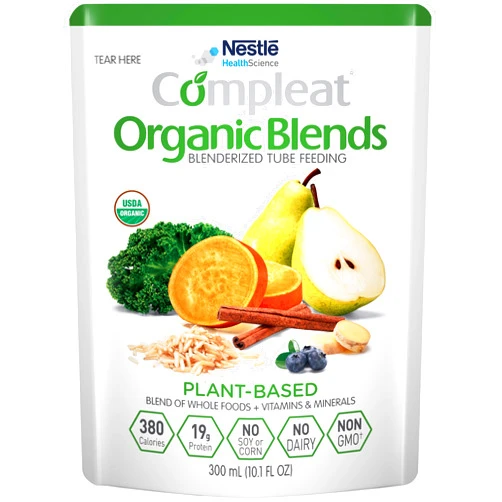 Compleat Organic Blends, Plant Based, Blenderized Tube Feeding - Blend of Whole Foods/Vitamins & Minerals - 10.1 FL OZ (Pack of 6)